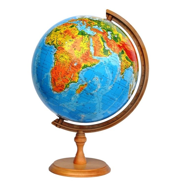 Zachem, globus fizyczny, średnica 32 cm