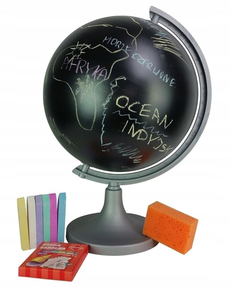 Zachem, globus indukcyjny, zestaw z kredą, średnica 32 cm