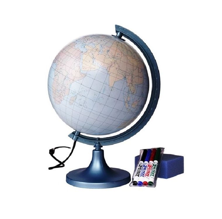 Zachem, globus konturowy z objaśnieniem, podświetlany, średnica 25 cm