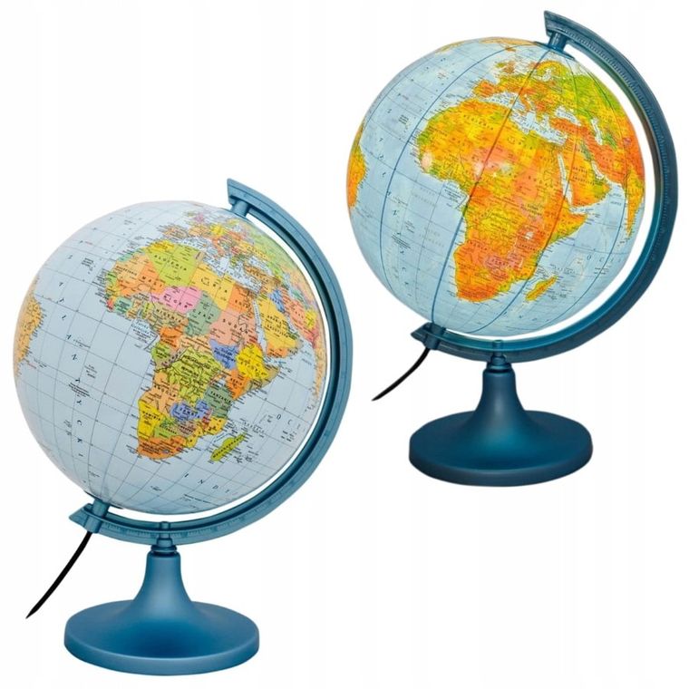 Zachem, globus polityczno-fizyczny, podświetlany, średnica 25 cm