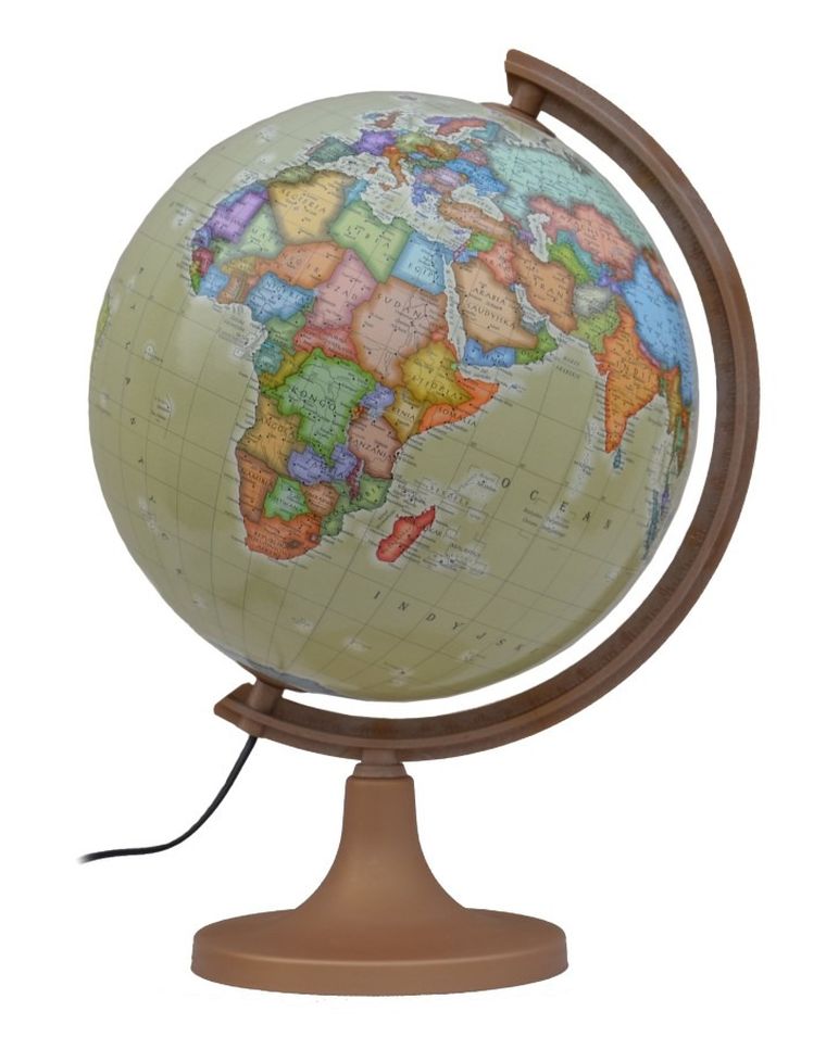 Zachem, globus polityczny, podświetlany, średnica 32 cm