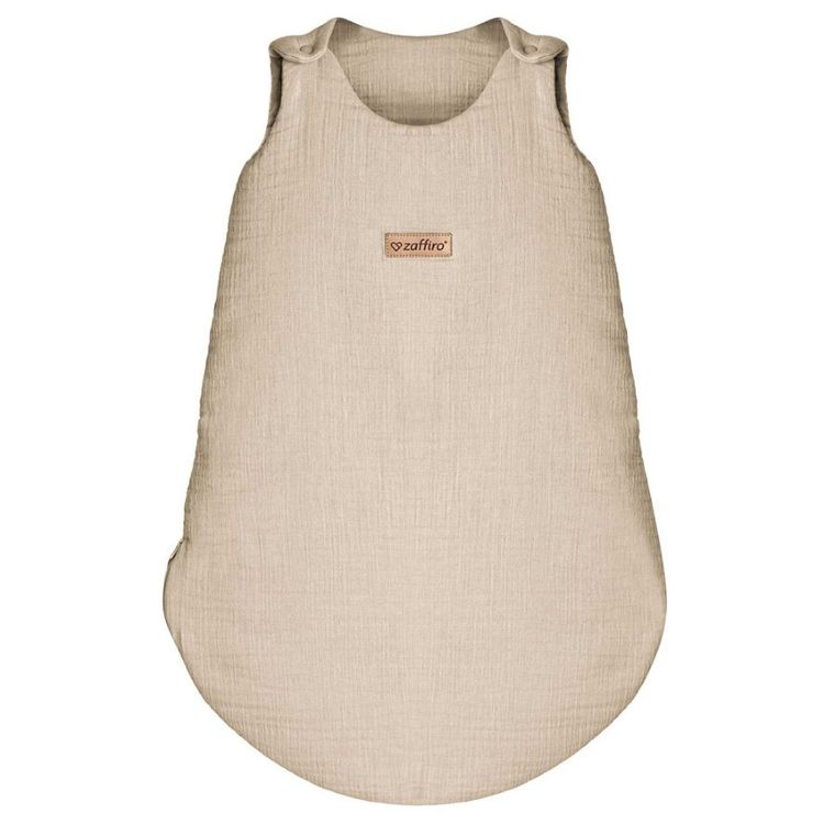 Zaffiro, Malaga, śpiworek do spania, muślinowy, TOG 1.5, beige, 0-6m