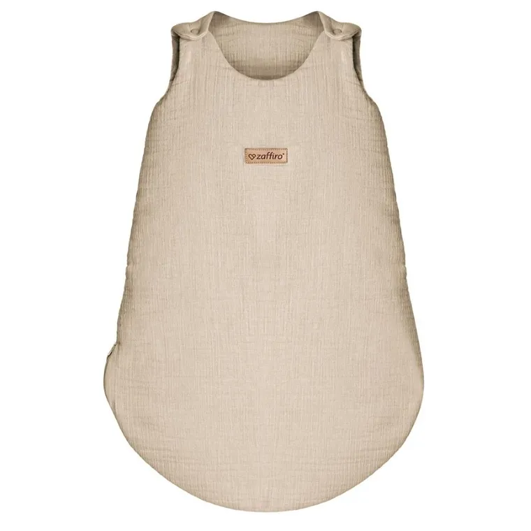 Zaffiro, Malaga, śpiworek do spania, muślinowy, TOG 1.5, beige, 6-12m