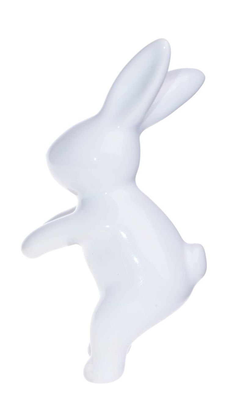 Zając biały wiszący na szkło, 8.2-3-6 cm