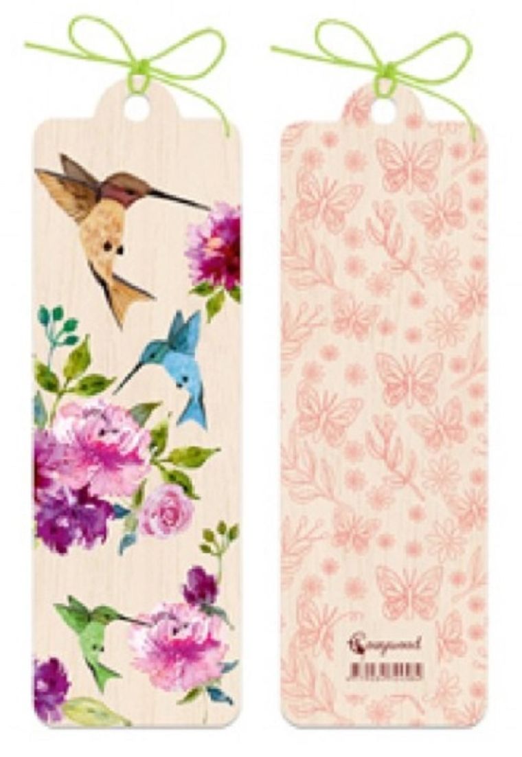 Zakładka drewniana, kolibry