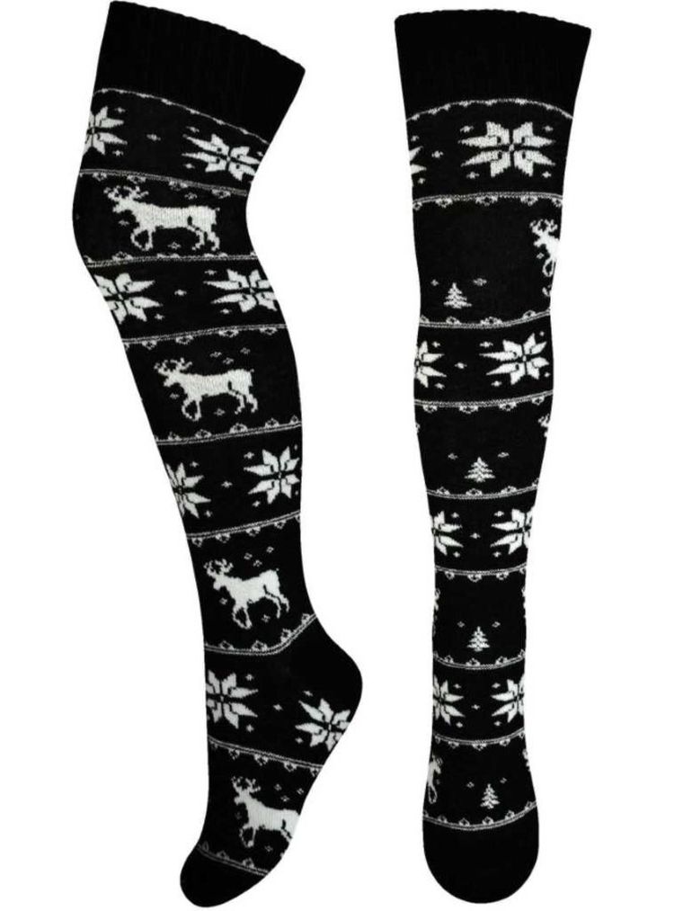 Zakolanówki dziewczęce, czarne, Milusie