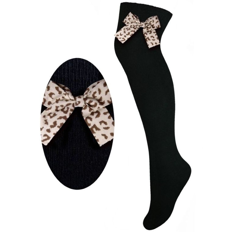 Zakolanówki dziewczęce, czarne, Milusie