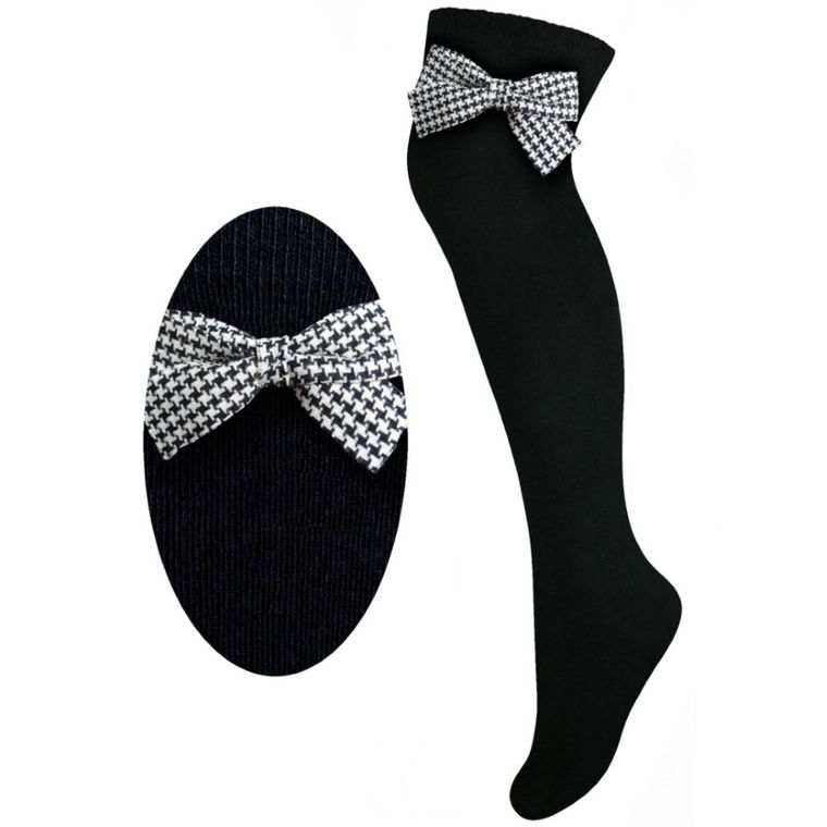 Zakolanówki dziewczęce, czarne, Milusie