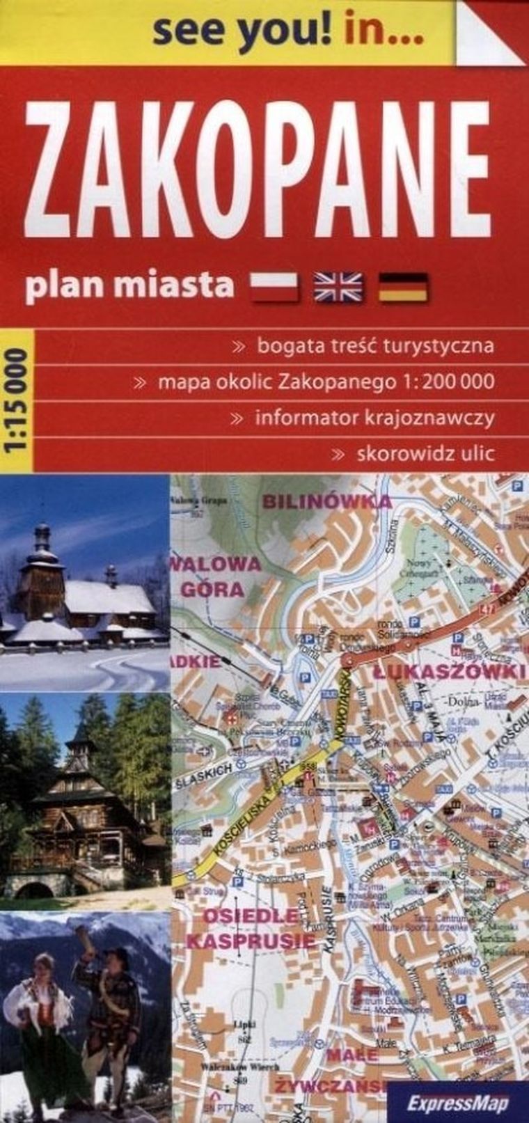 Zakopane. Plan miasta 1:15 000
