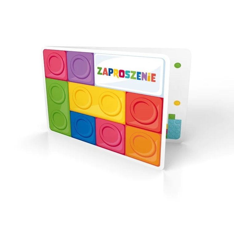 Zaproszenia urodzinowe, klocki