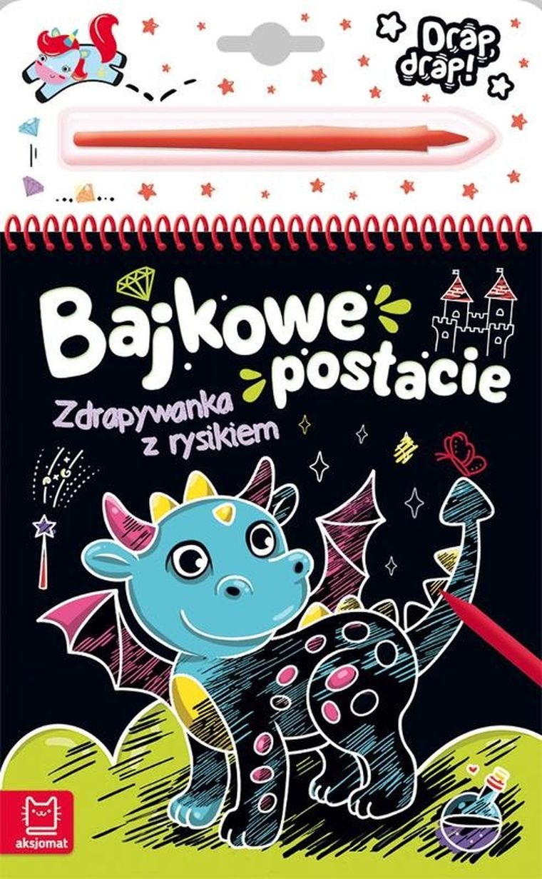 Zdrapywanka z rysikiem. Bajkowe postacie