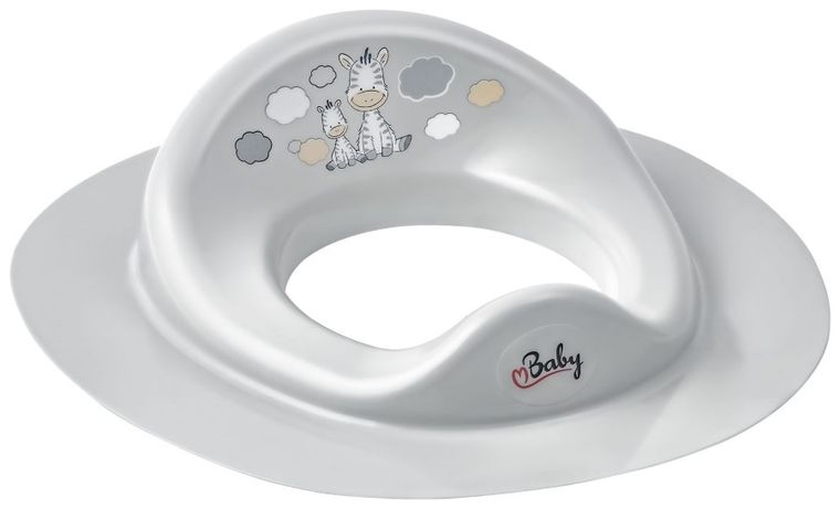 Zebra, nakładka na sedes, szara