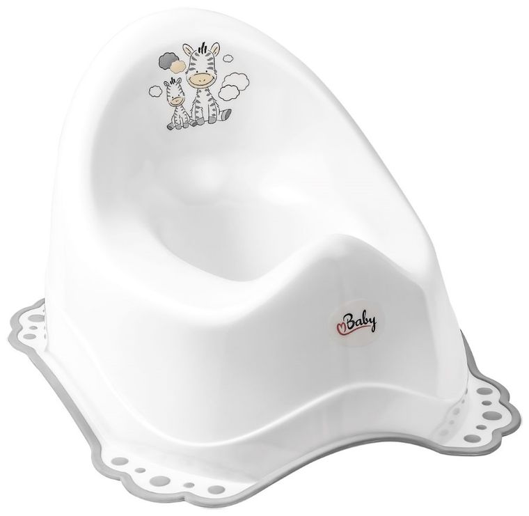 Zebra, nocnik, biały