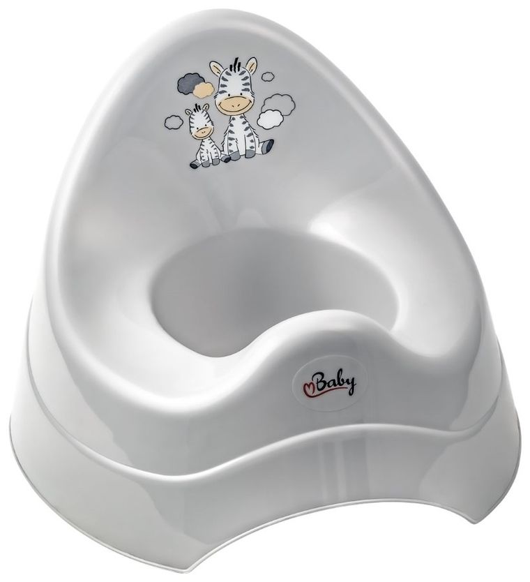 Zebra, nocnik z pozytywką, szary