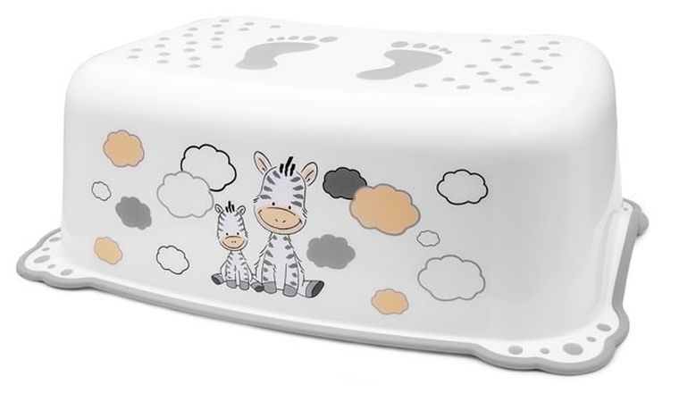 Zebra, podnóżek, biały