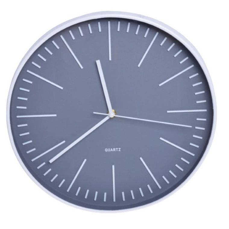 Zegar, biało-szary