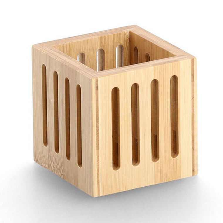 Zeller, bambusowy pojemnik na długopisy, 8-8-8 cm