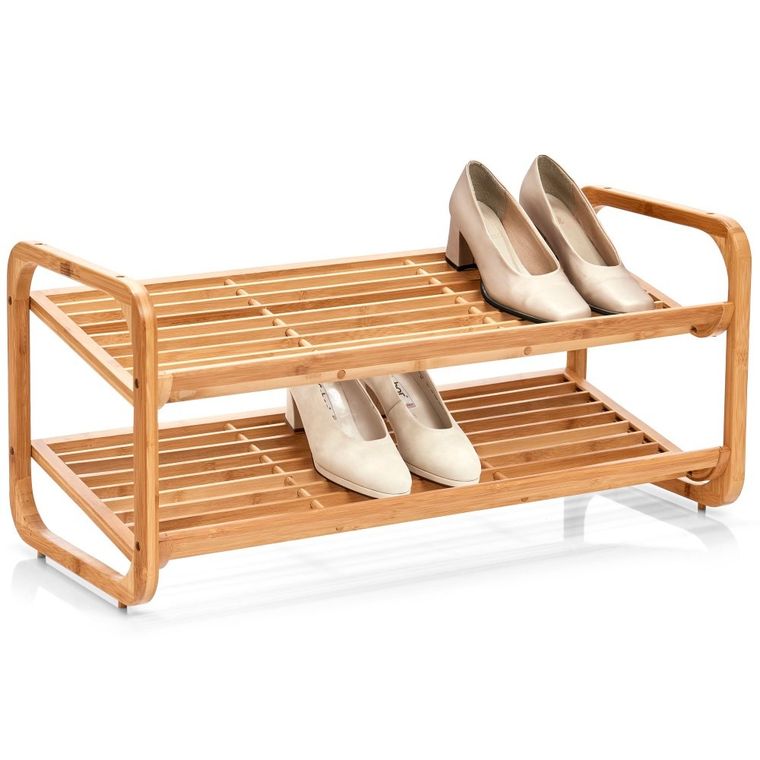 Zeller, bambusowy stojak na buty, 2 poziomy