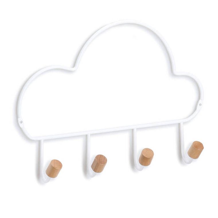 Zeller, Chmura, wieszak na ścianę z haczykami, metalowy