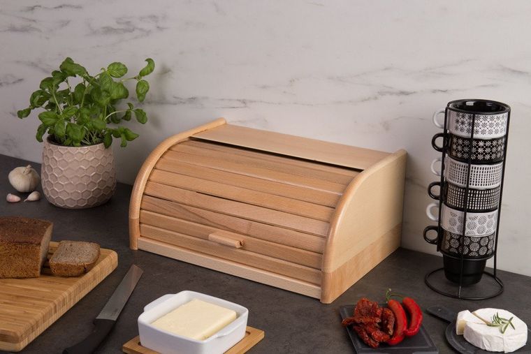 Zeller, drewniany chlebak, pojemnik na pieczywo, 40-28-18cm