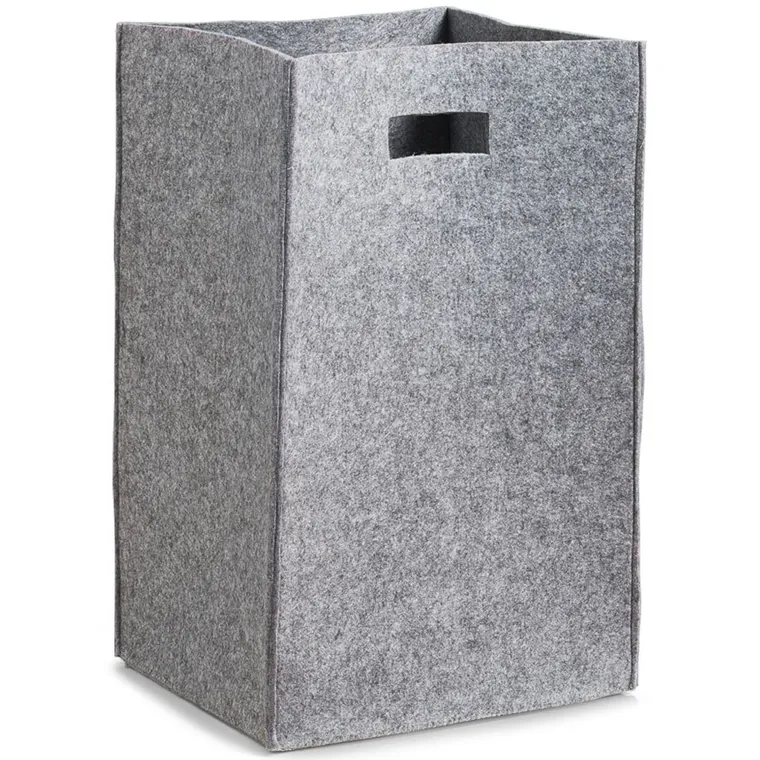 Zeller, filcowy kosz na pranie, szary, 35-30-55 cm