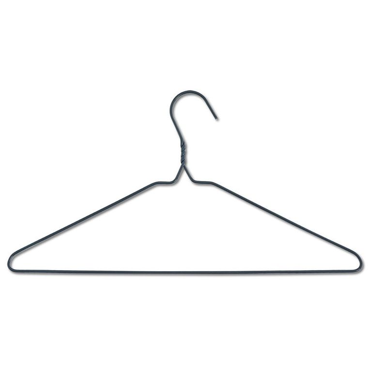 Zeller, Komplet wieszaków na ubrania, metalowe uchwyty na odzież, chromowane i wytrzymałe.