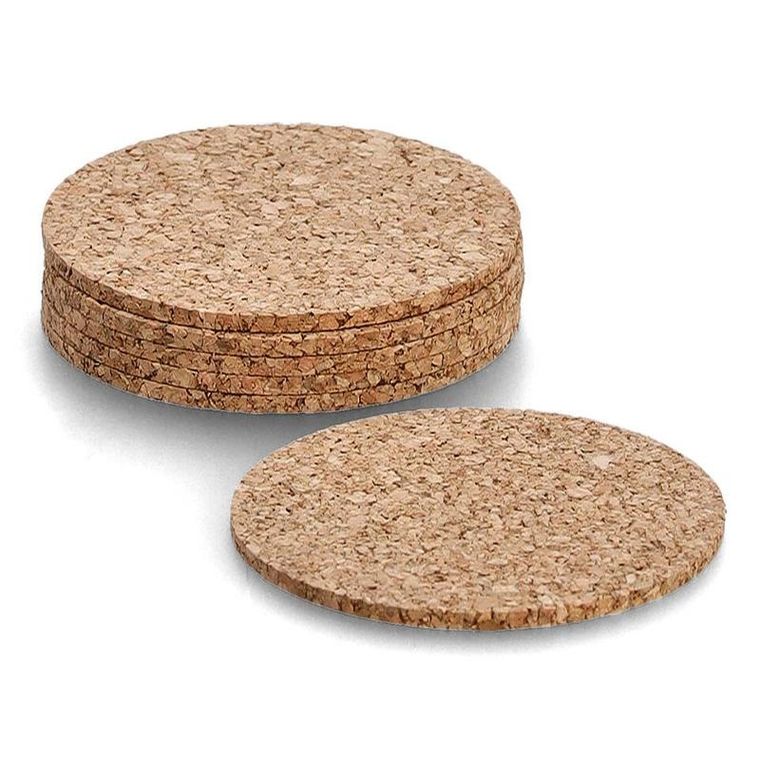 Zeller, korkowa podkładka pod kubek, 6 sztuk, ø 9.5