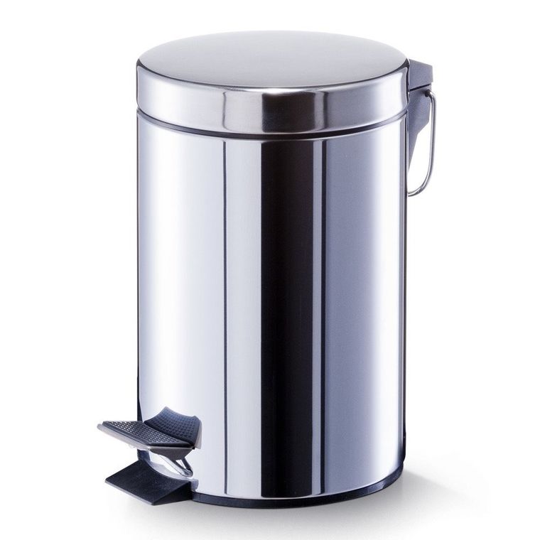Zeller, kosz łazienkowy, pojemnik na śmieci, 3l, stal błyszcząca
