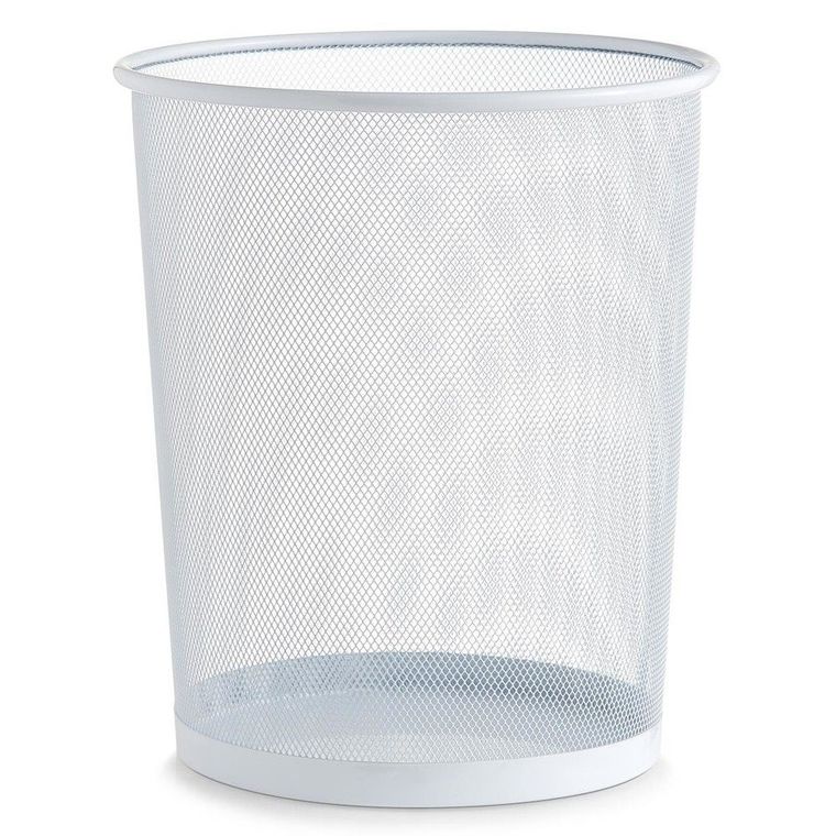Zeller, kosz na papier z siatki stalowej, biały