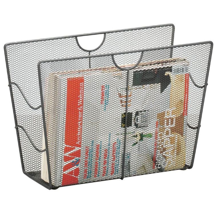 Zeller, metalowy gazetnik, czarny