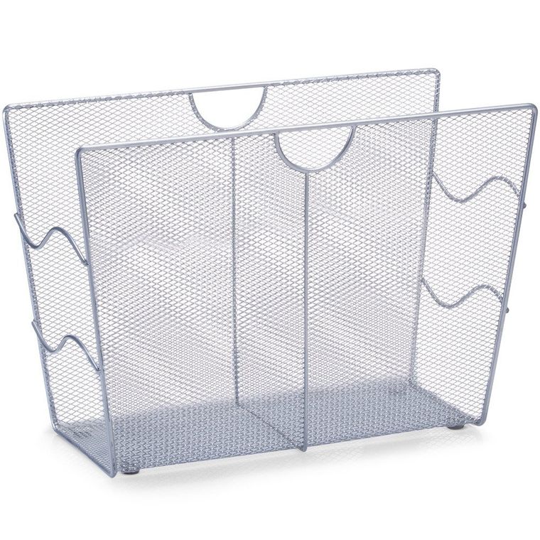 Zeller, metalowy gazetnik, szary