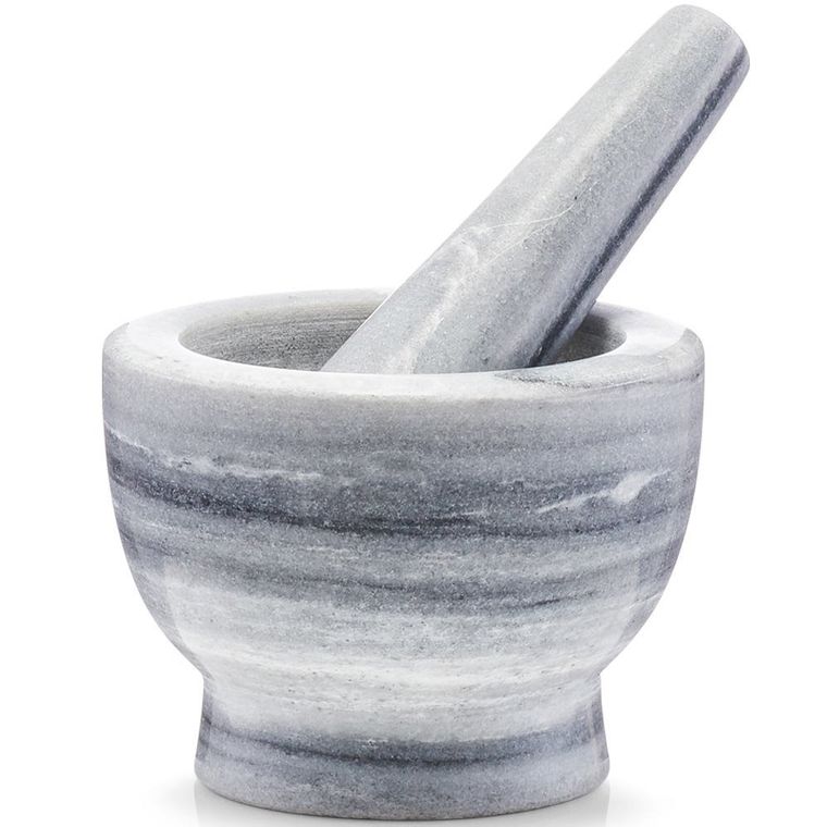 Zeller, moździerz marmurowy z tłuczkiem do ziół