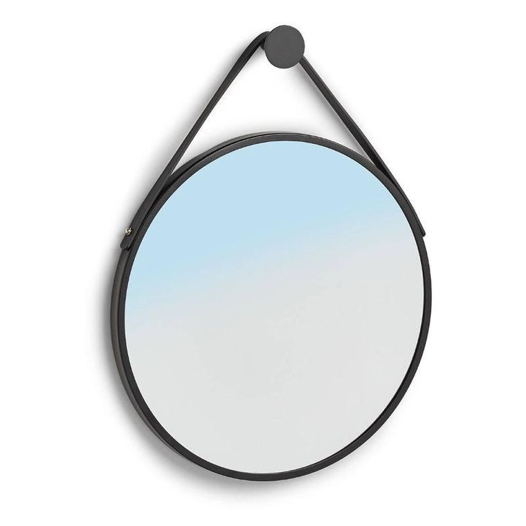 Zeller, okrągłe lustro ścienne w metalowej ramie, średnica 40 cm