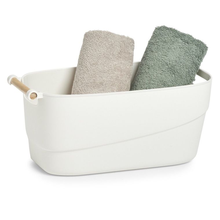 Zeller, organizer na akcesoria łazienkowe, 40-21,5-18 cm, biały