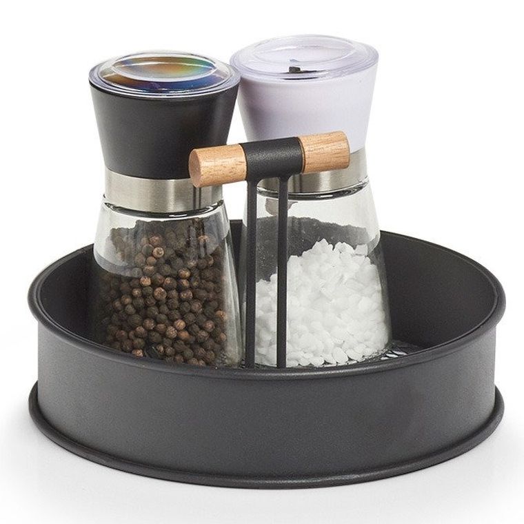 Zeller, podstawka metalowa z uchwytami, Ø 20 cm, czarna