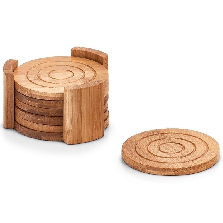 Zeller, podstawka pod szklankę, 100% bambus, 7 elementów