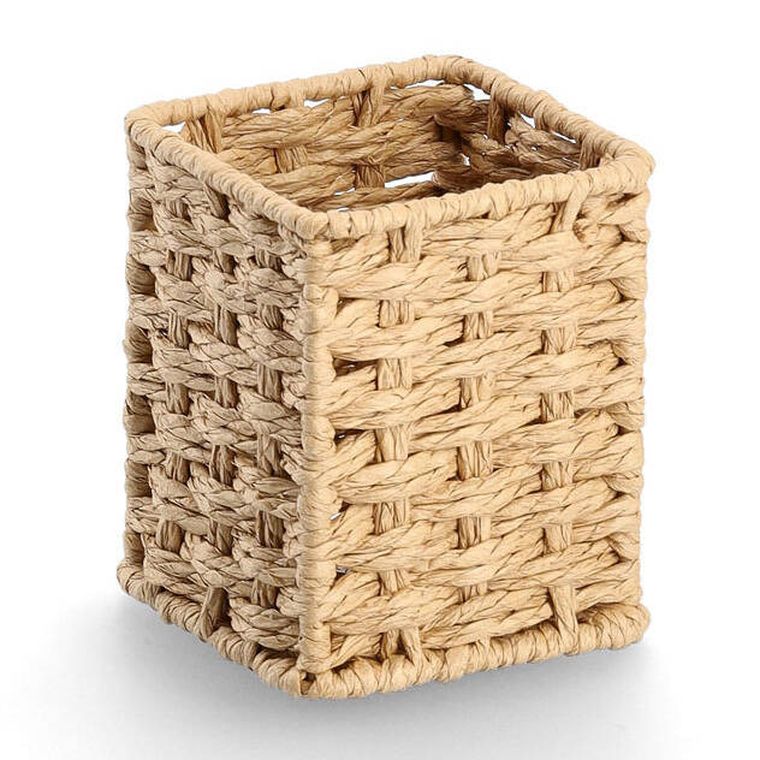 Zeller, pojemnik na długopisy z papierowej plecionki 8-8-10,7 cm