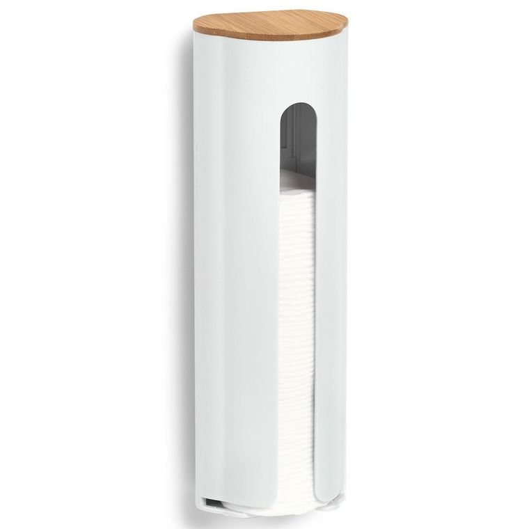 Zeller, pojemnik na płatki kosmetyczne, 8-25 cm, biały