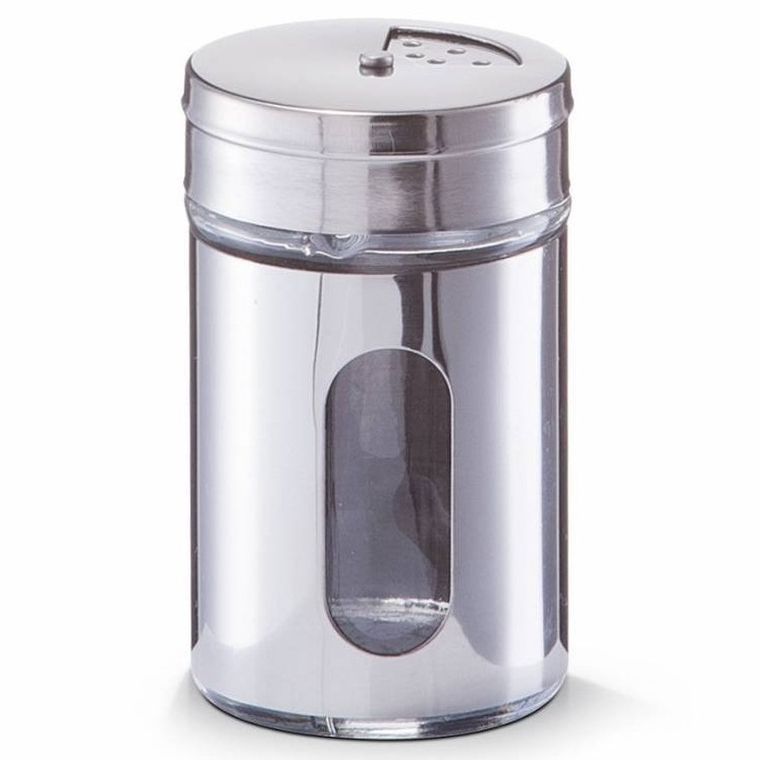 Zeller, pojemnik na przyprawy z wizjerem, srebrny, 5-8,5 cm