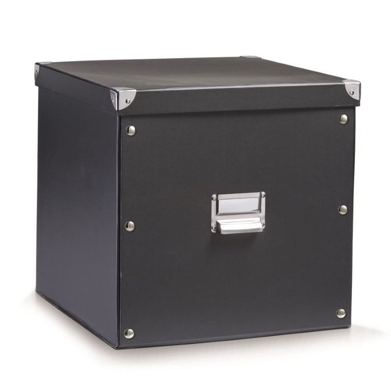 Zeller, pudełko do przechowywania, czarny, 34-33-32 cm