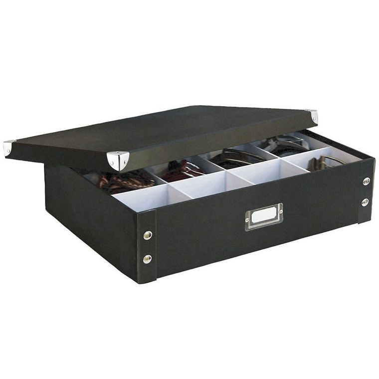 Zeller, pudełko na krawaty i paski, organizer, czarny