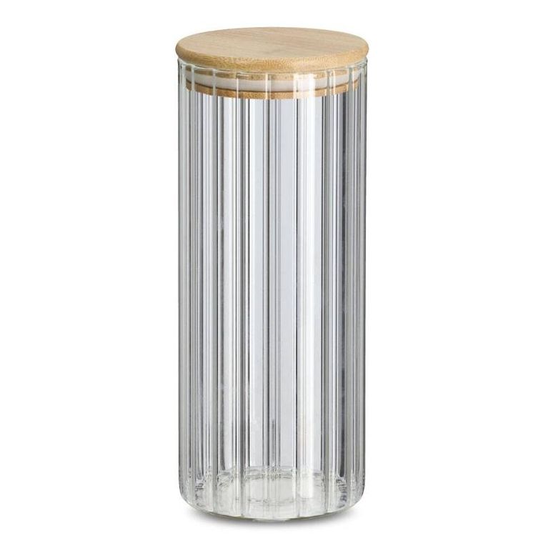 Zeller, słoik z bambusową pokrywką, Grooves, 1100 ml