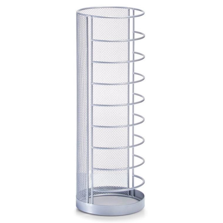 Zeller, stojak na parasolki, kosz, srebrny