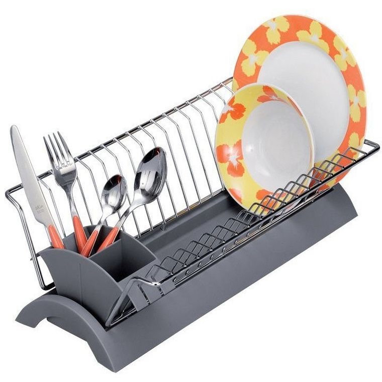 Zeller, suszarka na naczynia, sztućce, szara