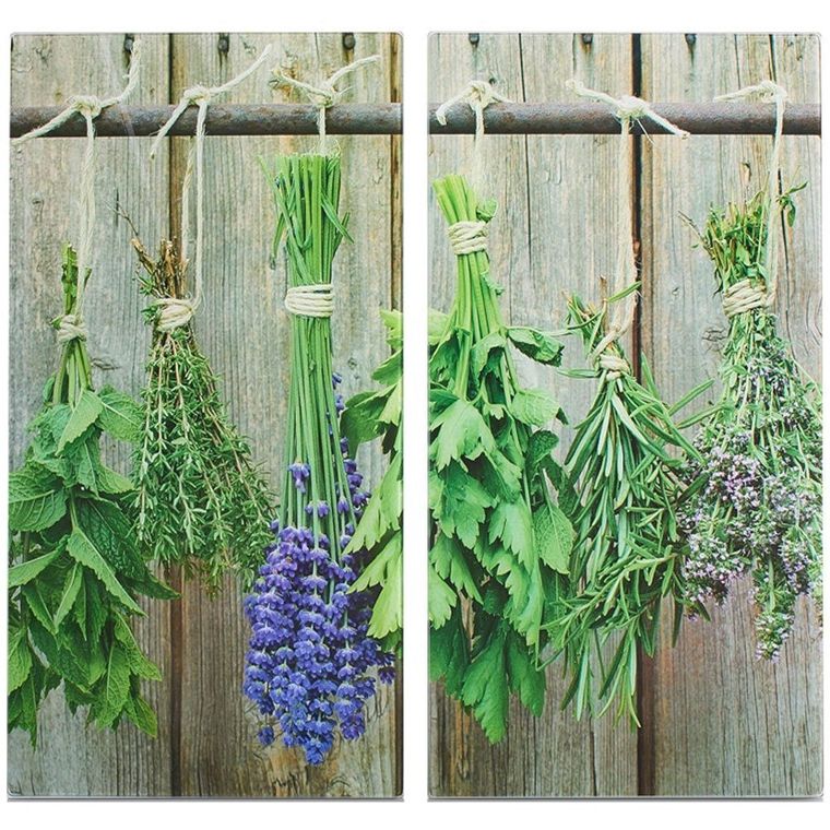 Zeller, szklane płyty ochronne na kuchenkę, Lawenda, 2 szt.