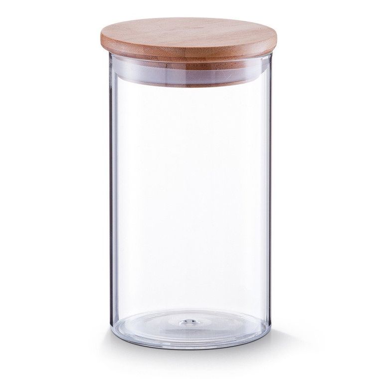 Zeller, szklany pojemnik z bambusową pokrywką, 1000 ml