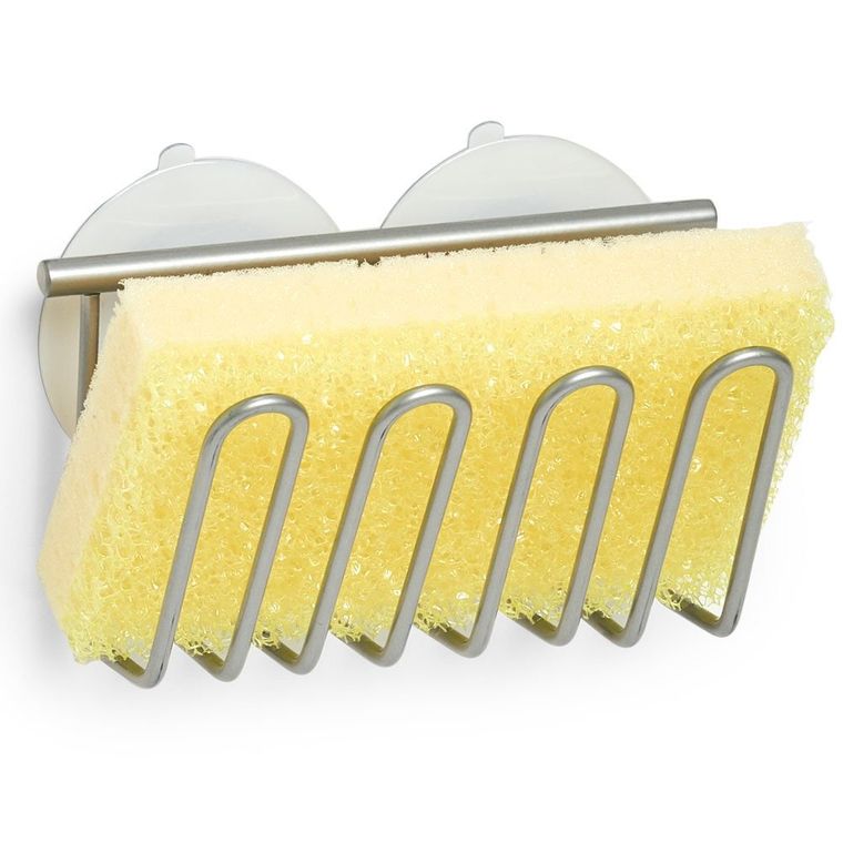 Zeller, uchwyt na gąbkę kuchenną, metalowy z przyssawkami