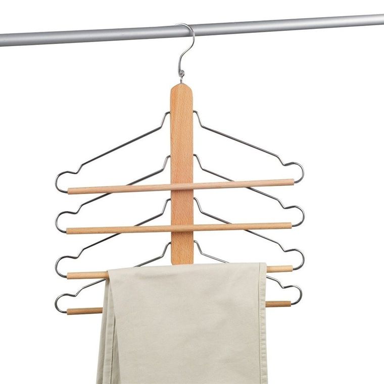 Zeller, uchwyt na spodnie, ubrania, 4 wieszaki