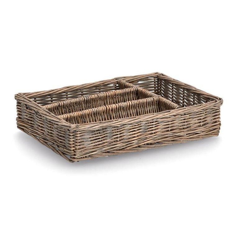 Zeller, wiklinowy organizer na sztućce, 35-25-7 cm