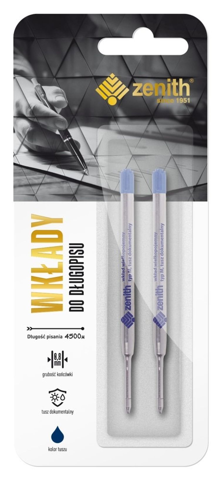 Zenith 4, wkład wielkopojemny, niebieski, 2 szt.